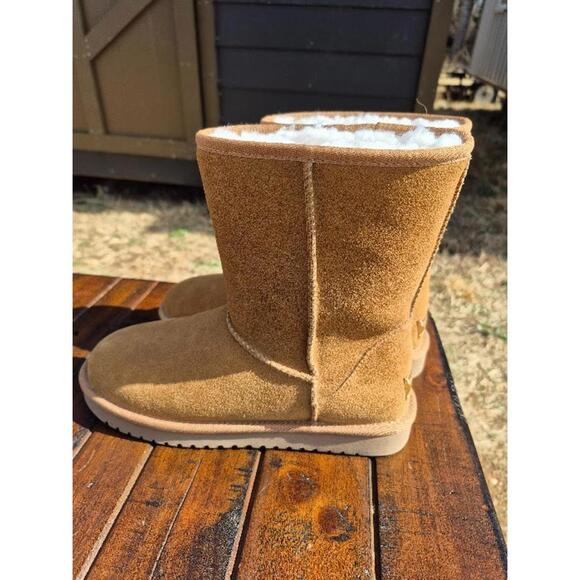 Koolaburra Shoes - KOOLABURRA BY UGG KOOLA SHORT CHESTNUT SUEDE SHEEPSKIN WOMEN'S BOOTS SIZE US 7